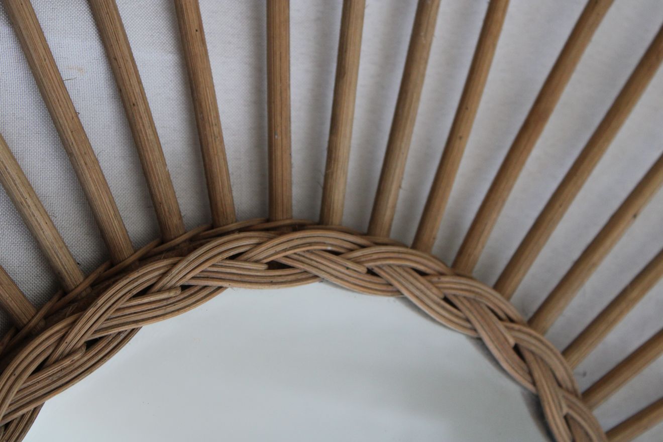 Mirror sun rattan 62cm