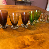Set of magnificent glasses from the Portieux glassworks