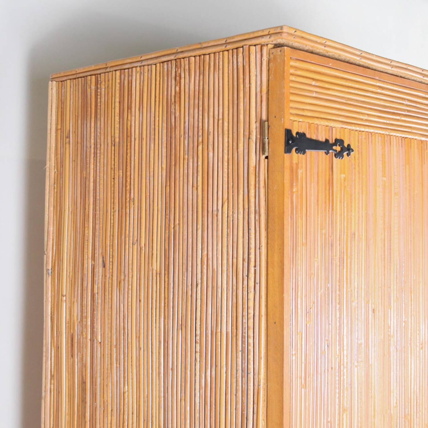 Audoux Minet style rattan wardrobe