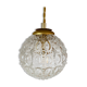 Vintage globe pendant lamp in molded glass