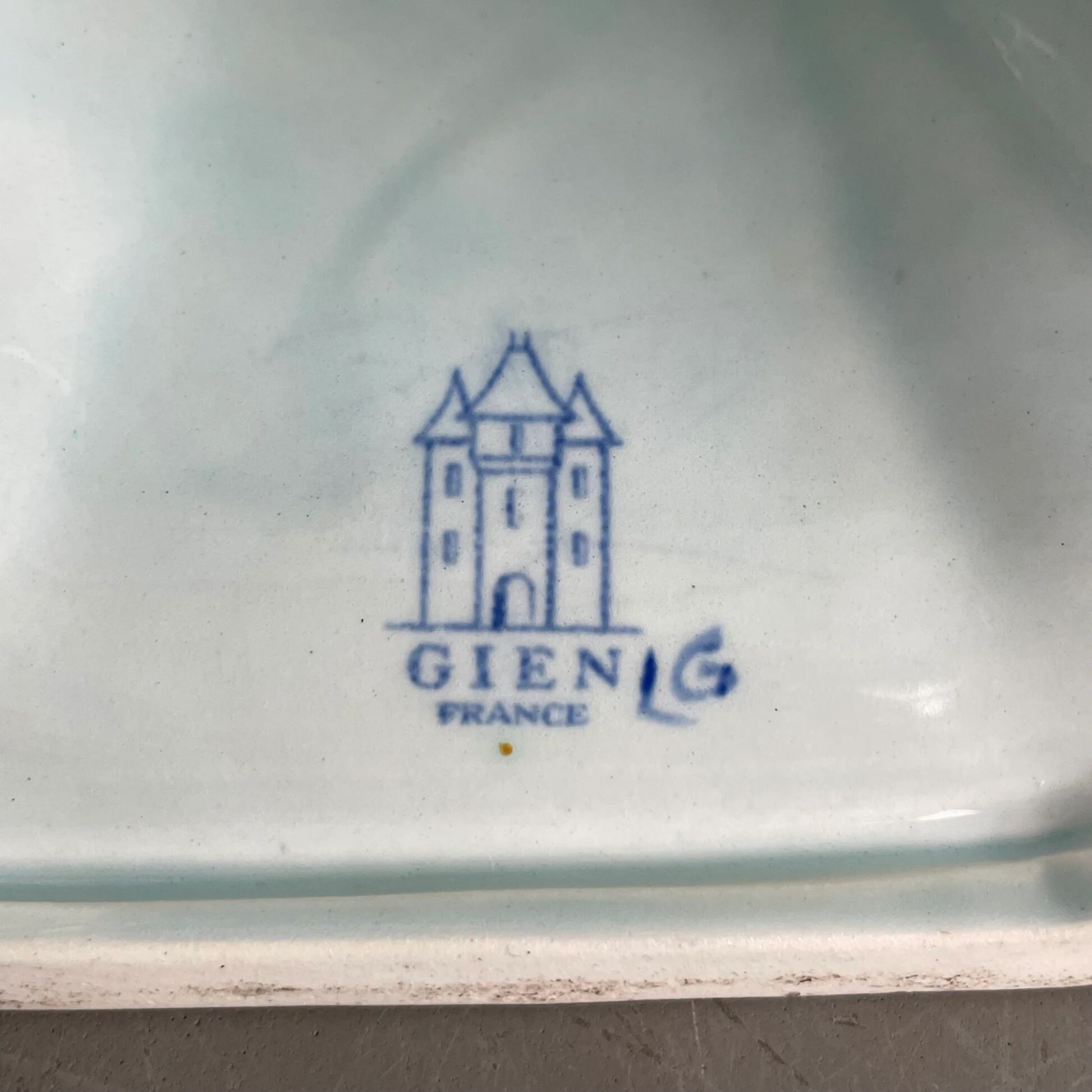 Pair of Gien earthenware candlesticks - lamp bases - Ref 1170