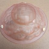 Ceiling light / Art Nouveau chandelier in pressed molded glass in working order - Degué