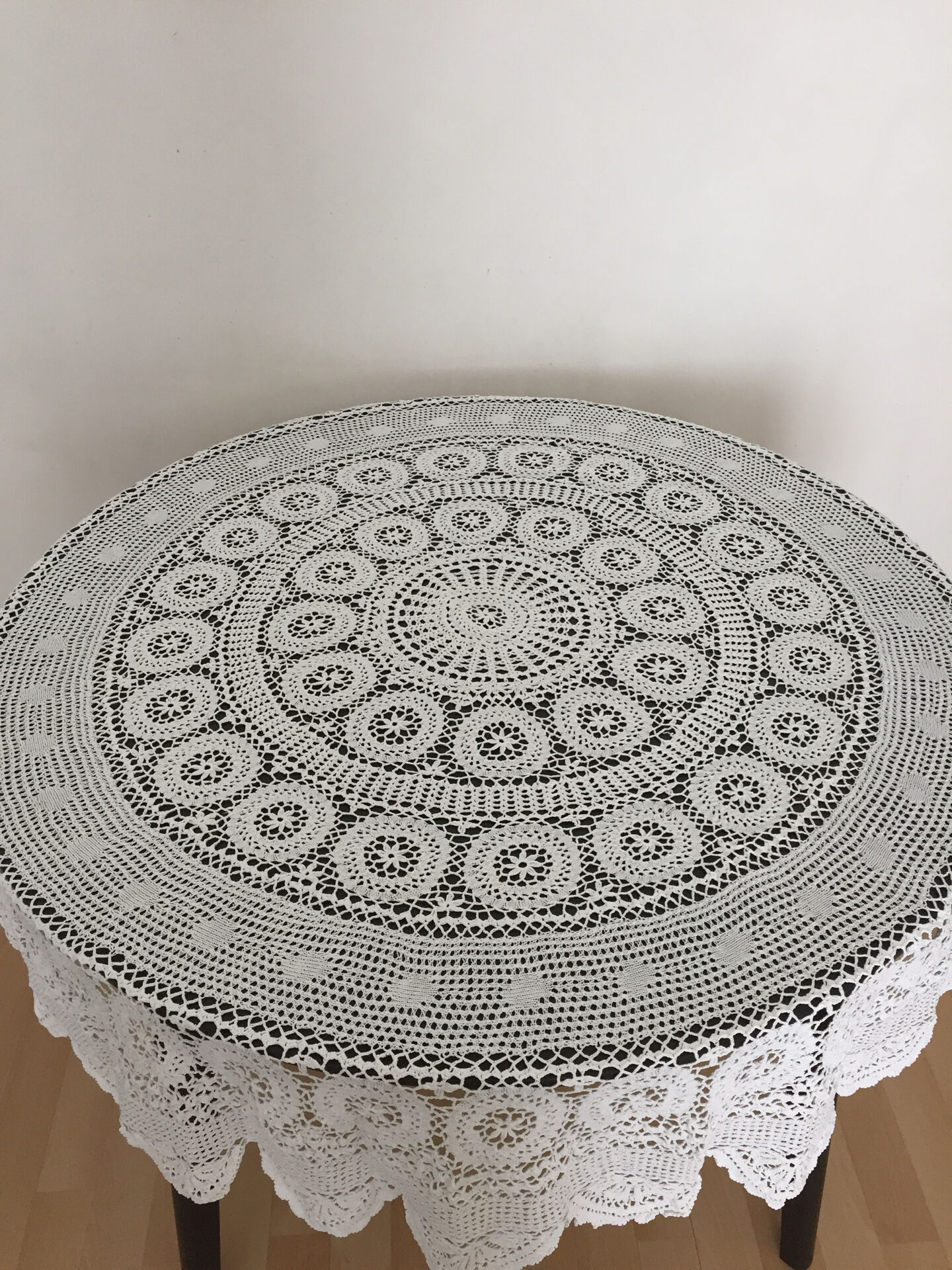 Nappe crochet coton vintage ancienne