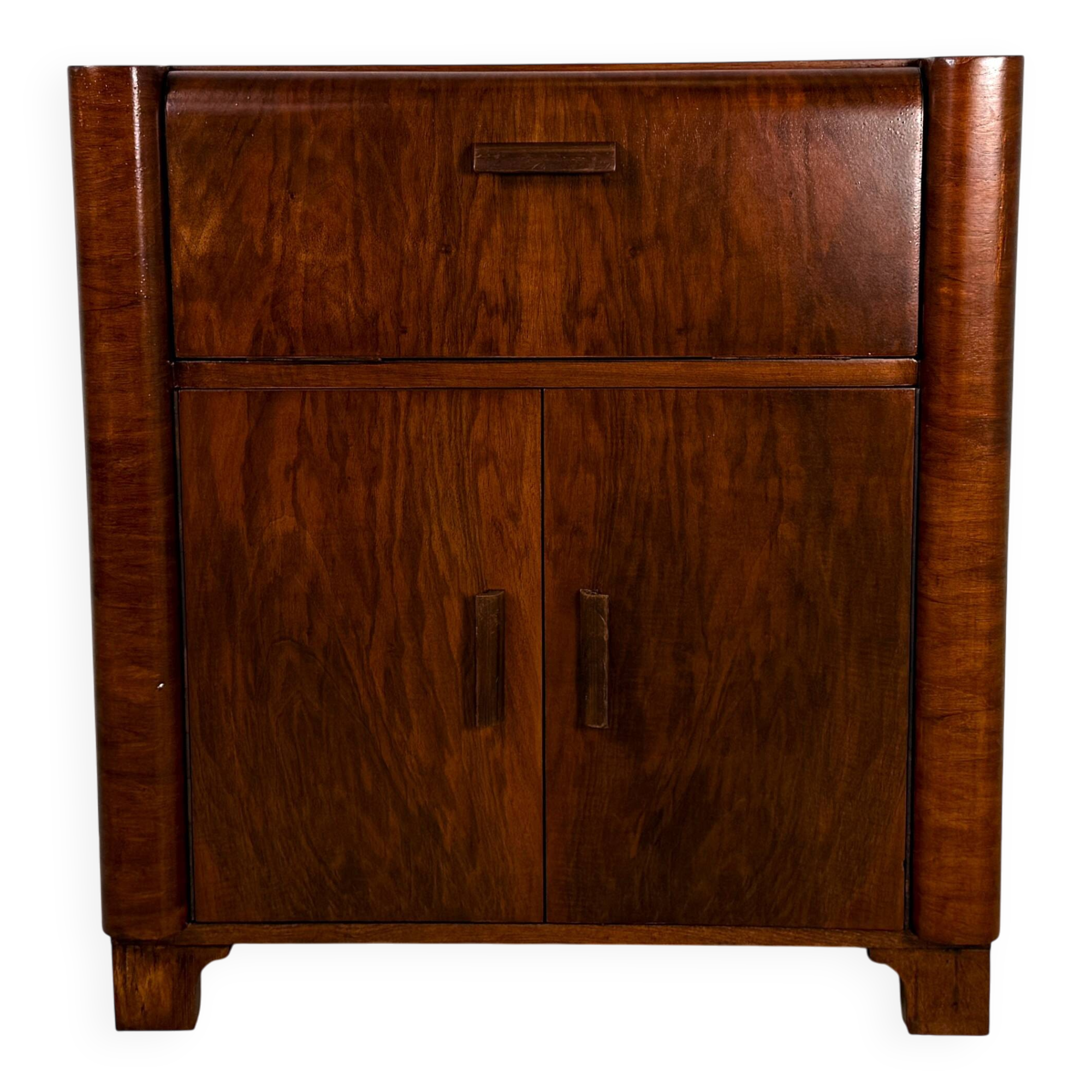 Cabinet audio Art Déco avec tiroir coulissant