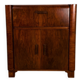 Art Deco audio cabinet with pull-out drawer