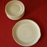Ancien service à dessert en porcelaine Céranord, 13 pièces