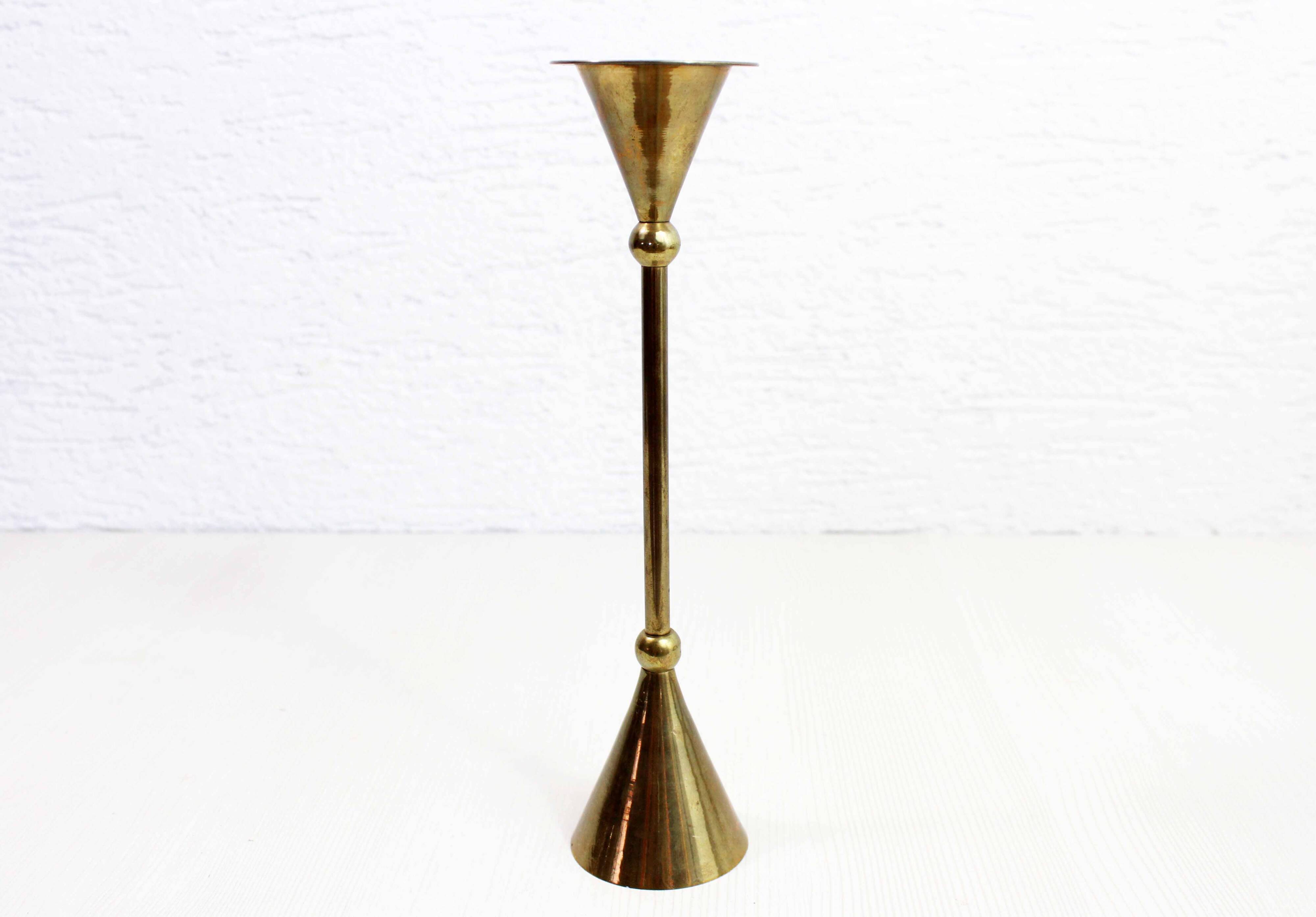 Scandinavian brass candle holder