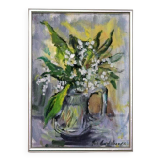 Original Swedish Oil on Canvas – “Lilje kon valje” by Iris Nordstrandh