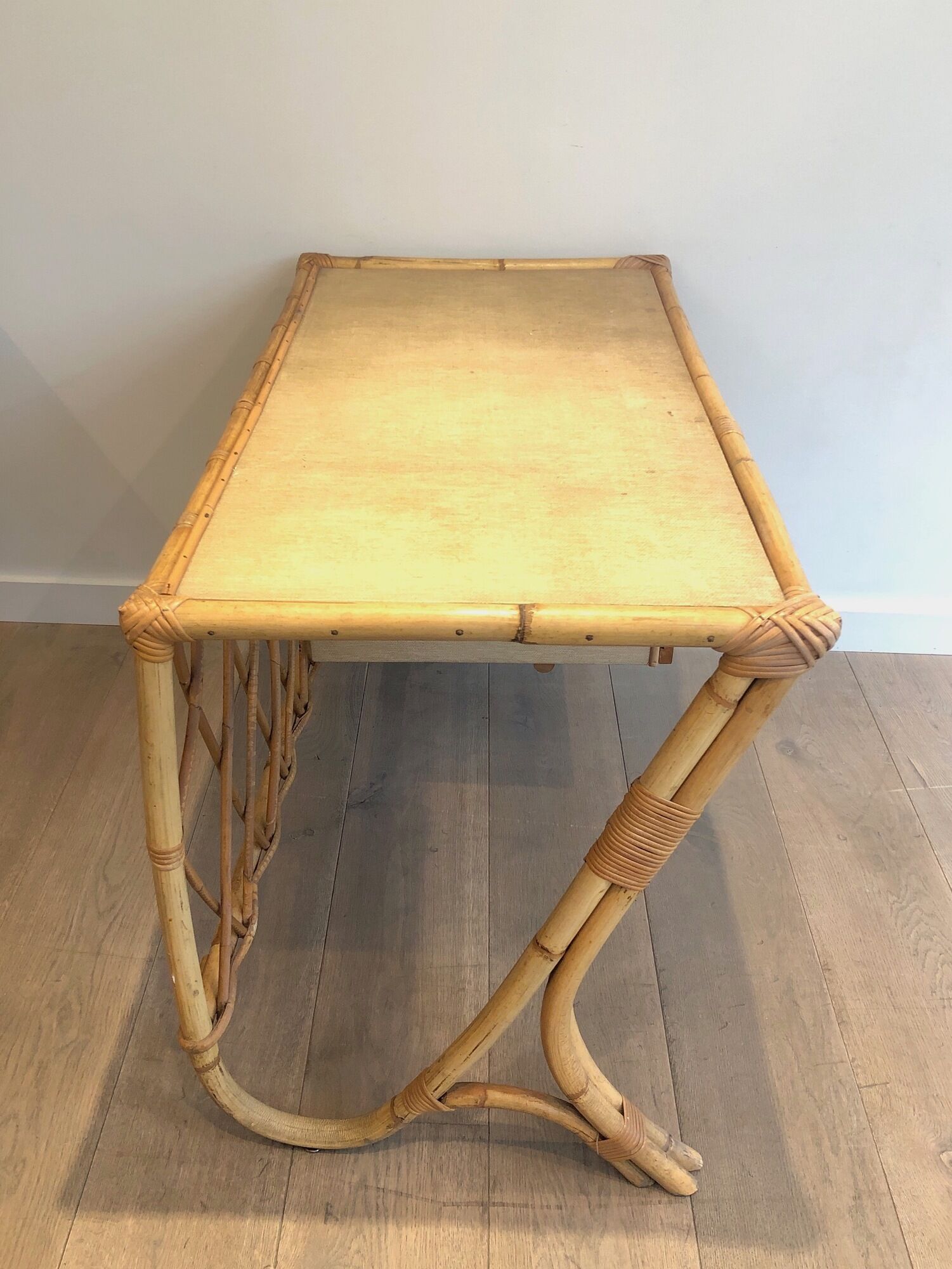 Rattan desk around 1970