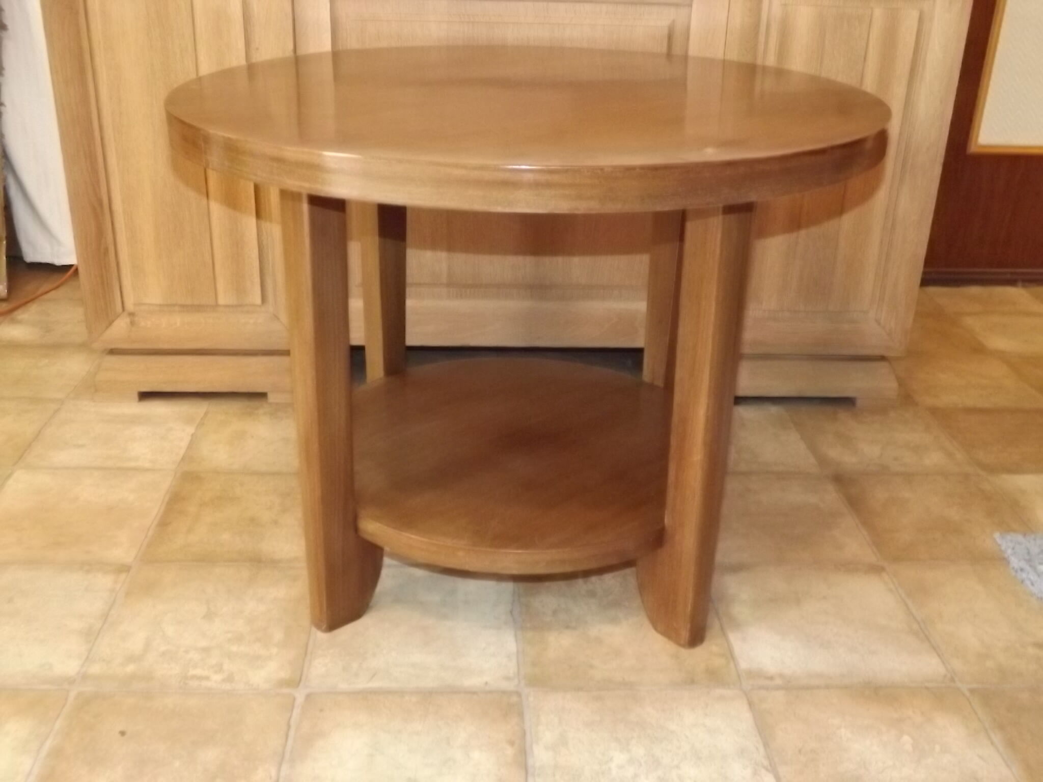 Mahogany coffee table Gaston Poisson art deco 1940