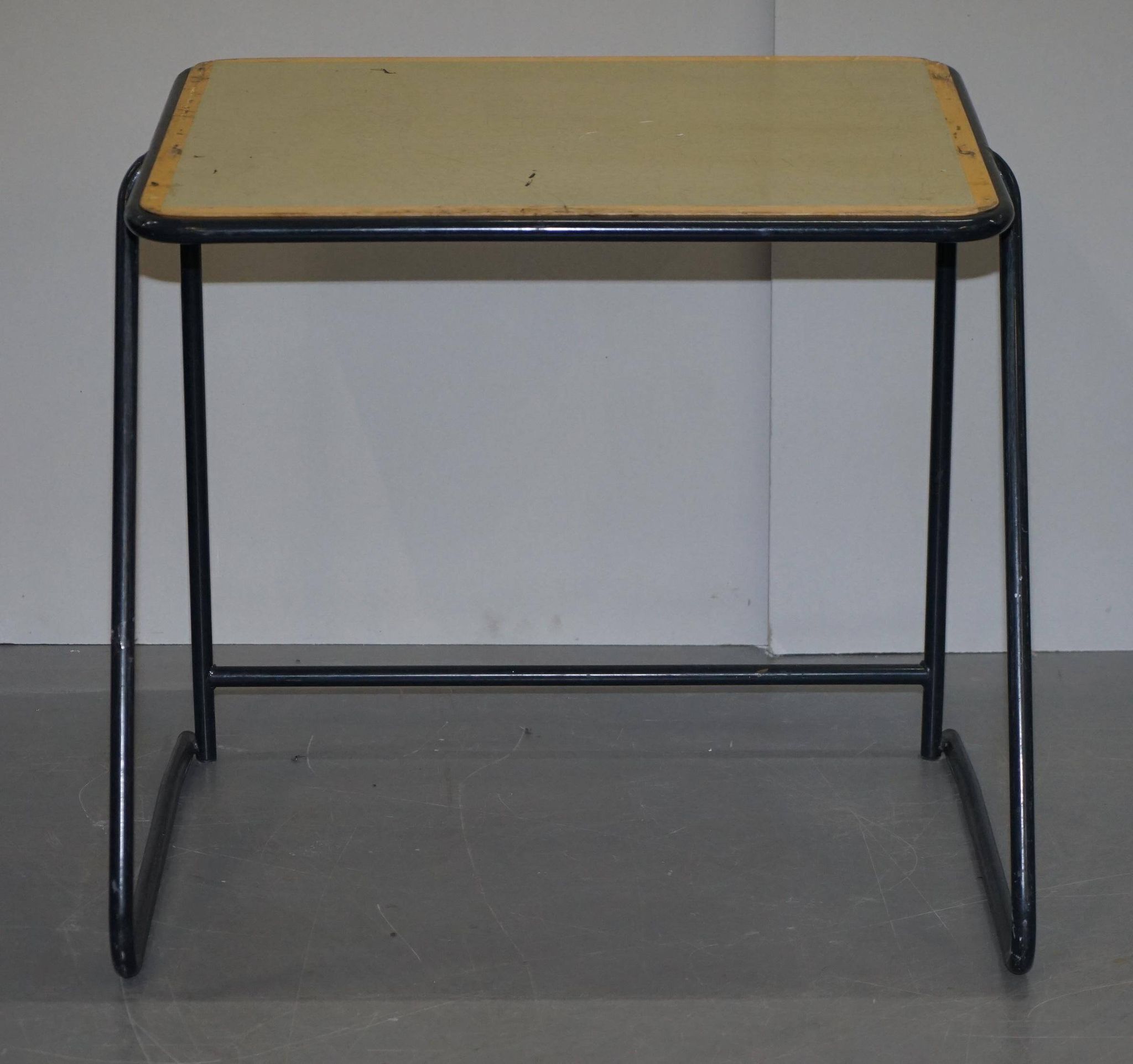 Table de bureau empilable militaire britannique en acier inoxydable