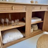 Grand buffet Art Déco en chêne massif - Enfilade vintage