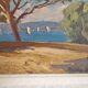 Oil on Panel - Marine Landscape of the Provençal Riviera signed D