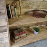 Large solid pine wall shelf