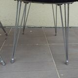 Pair of SIF chairs feet vintage Eiffel