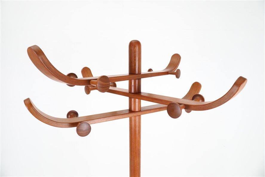 Rare large “No. 20” teak coat rack by Søren Nissen & Ebbe Gehl for Aksel Kjersgaard / 1960s / 1970s / Mid Century Danish Modern Design