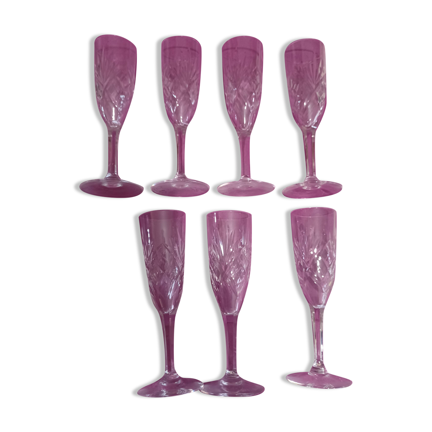 Vintage crystal flutes