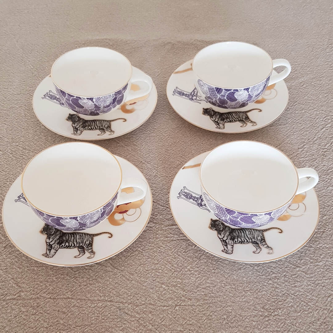 6 assiettes creuses porcelaine opaque de la faïencerie Badonviller