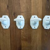 set of 4 porcelain bathroom hooks