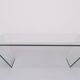 curved Glass coffee table 1980s Italy
