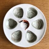 Set of 4 oyster plates Vallauris