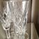 Suite of 5 crystal champagne flutes