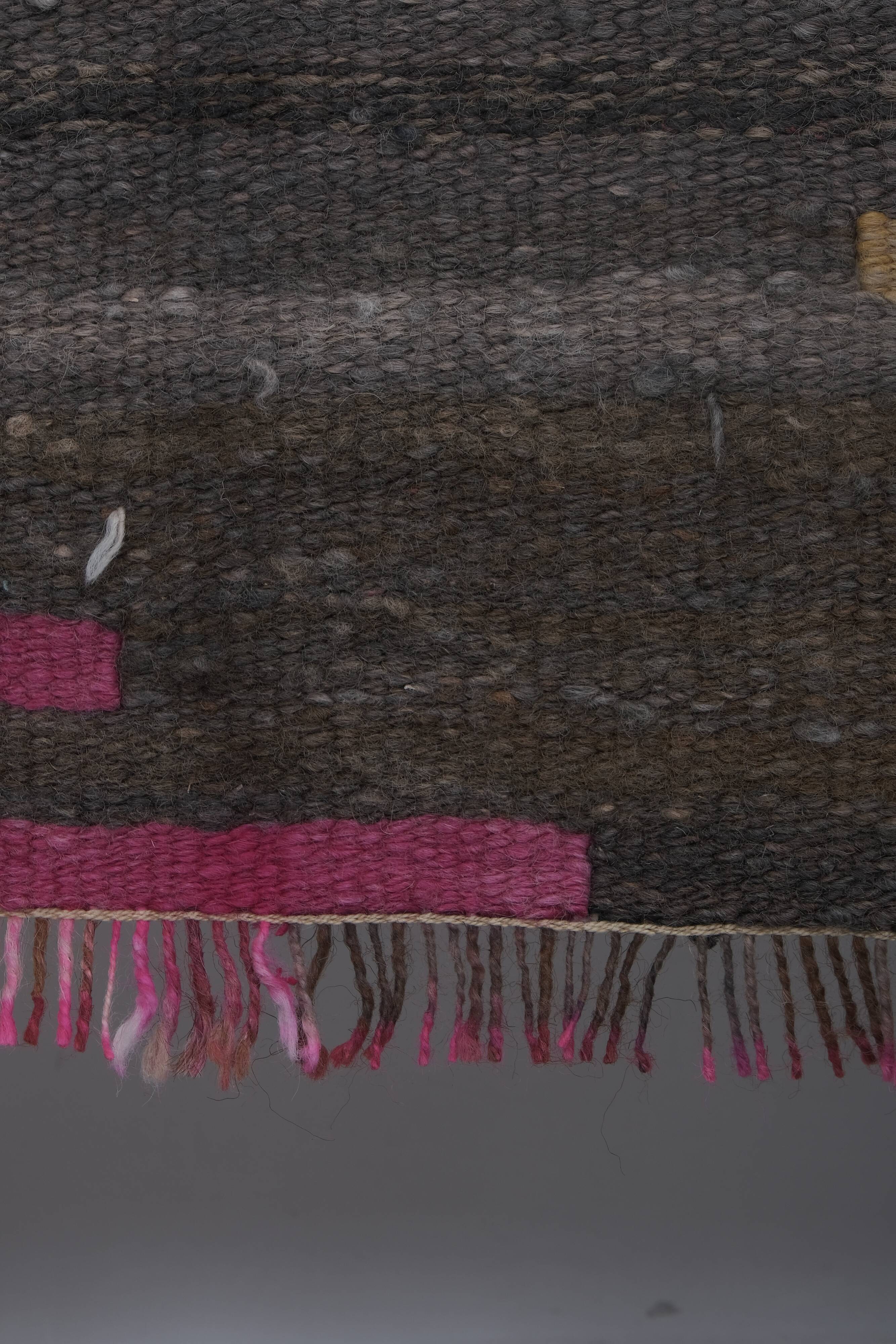 Vintage Turkish rug from Oushak, hand-woven 78x274 cm