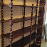 Bookcase twisted wood shelf removable coil
