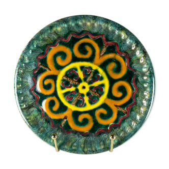 Round dish or henriot quimper table decoration by quivilic 1950