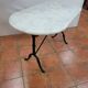 Bistro table marble top, 120×60cms