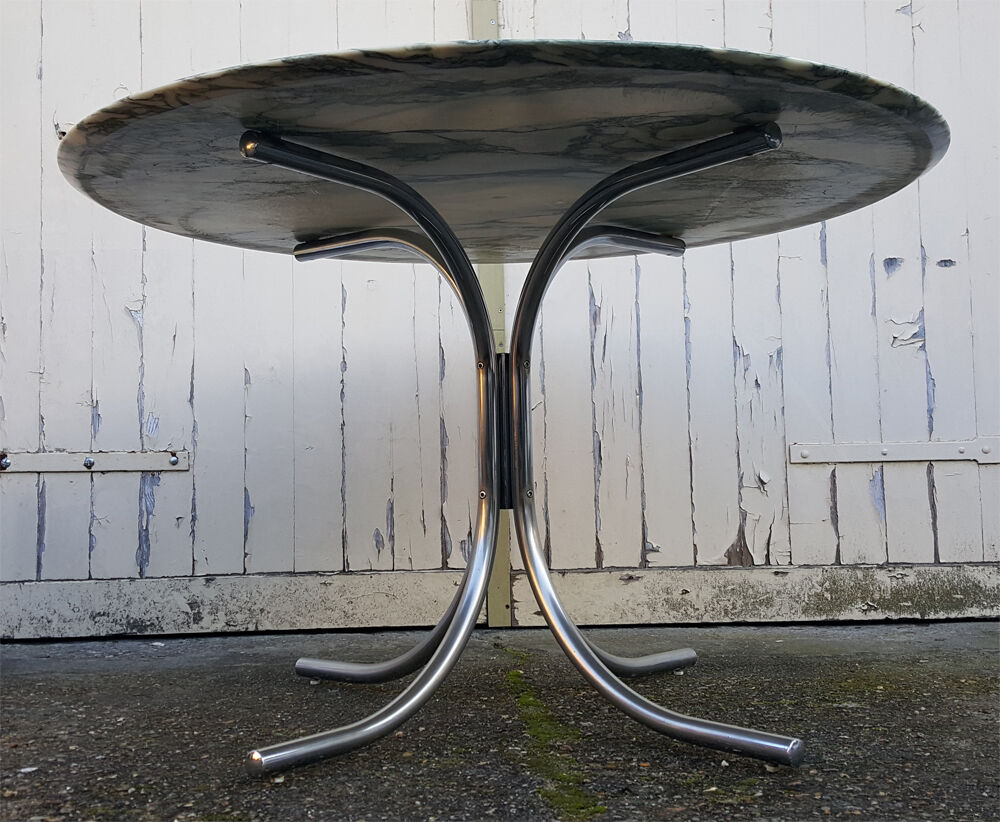 Roundtable Arabescato Roche Bobois vintage 70s