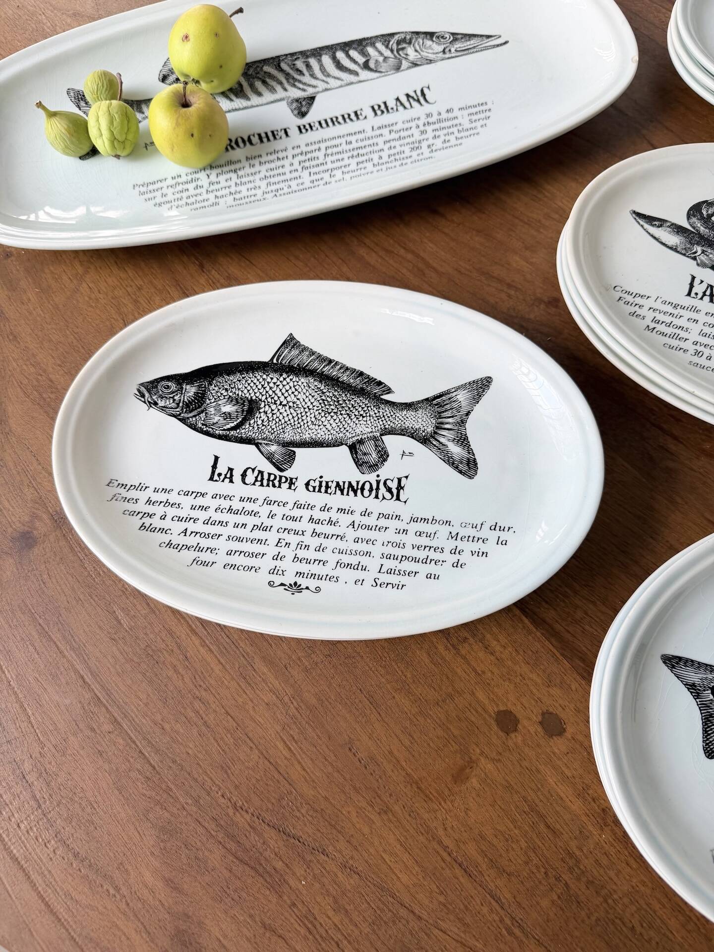 Service à poissons Gien  13 pièces