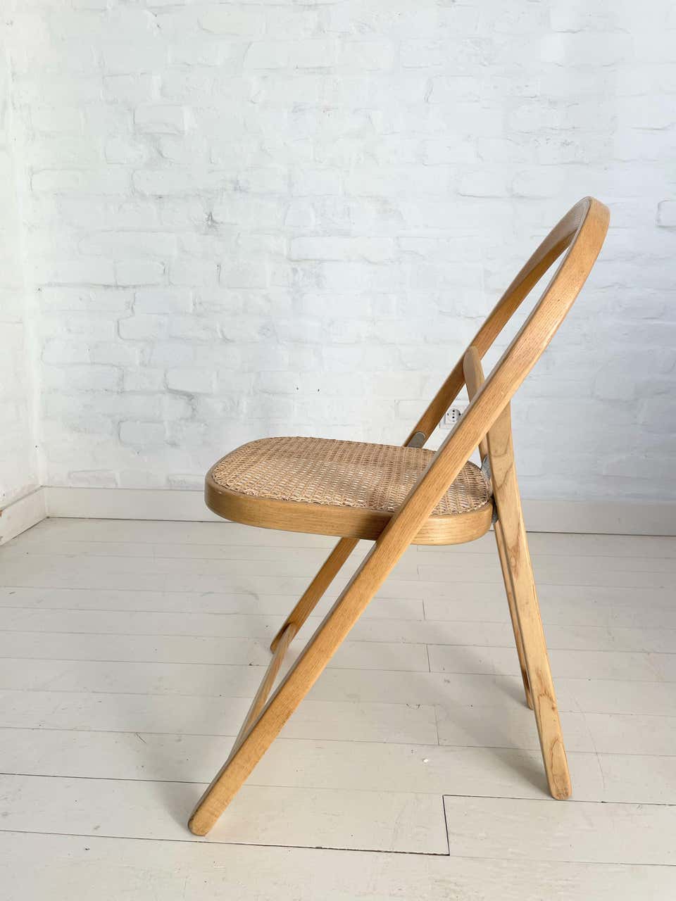 Italian Arca Folding Chair by Gigi Sabadin for Crasevig, 1970s