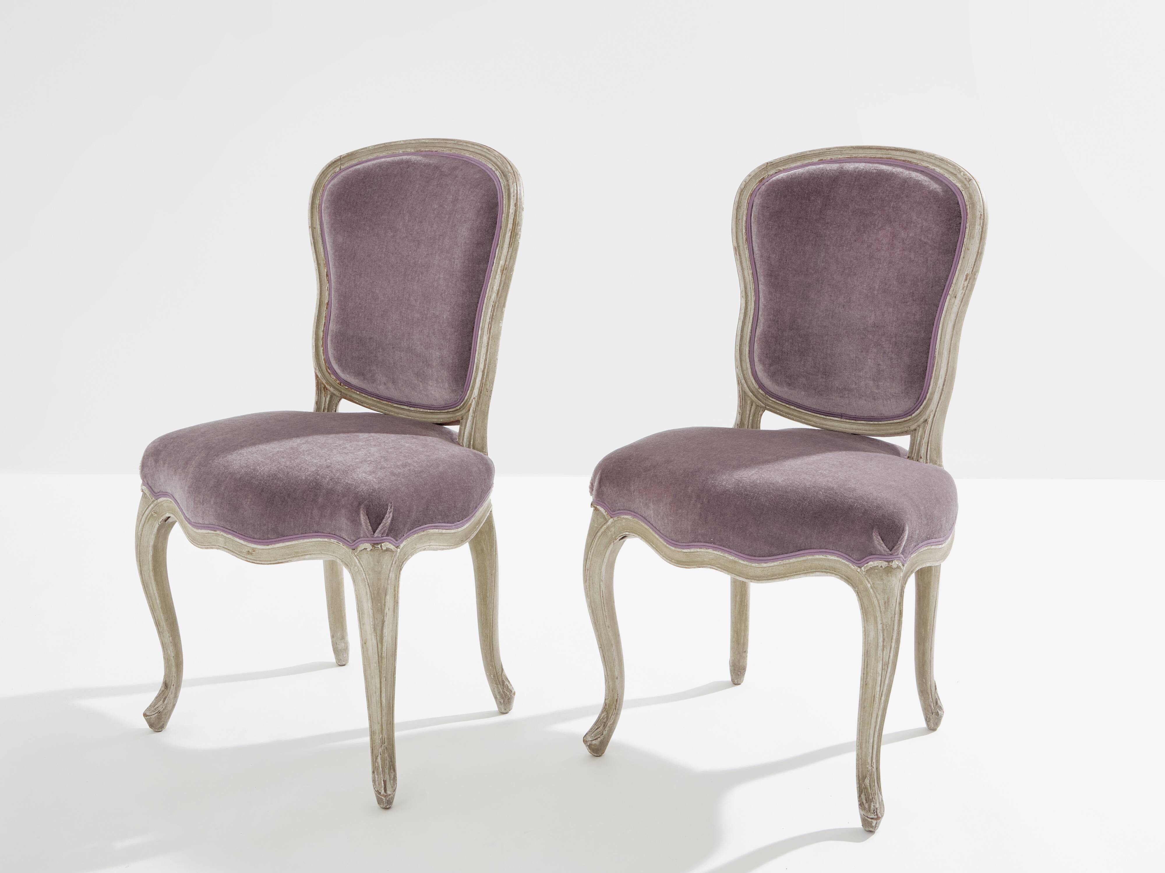 Paire de chaises néo-classiques Louis XV Maison Jansen 1940