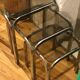 Chrome and smoked glass nesting tables
