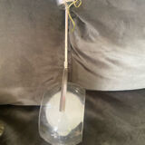 Modernist suspension 1970. Chrome and smoked globe.