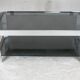 Coffee table steel and smoked glass, France, circa 1970