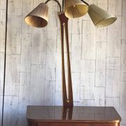 Meuble à boissons Art Déco en noyer marron avec lampe intégrée et laiton, 1950s