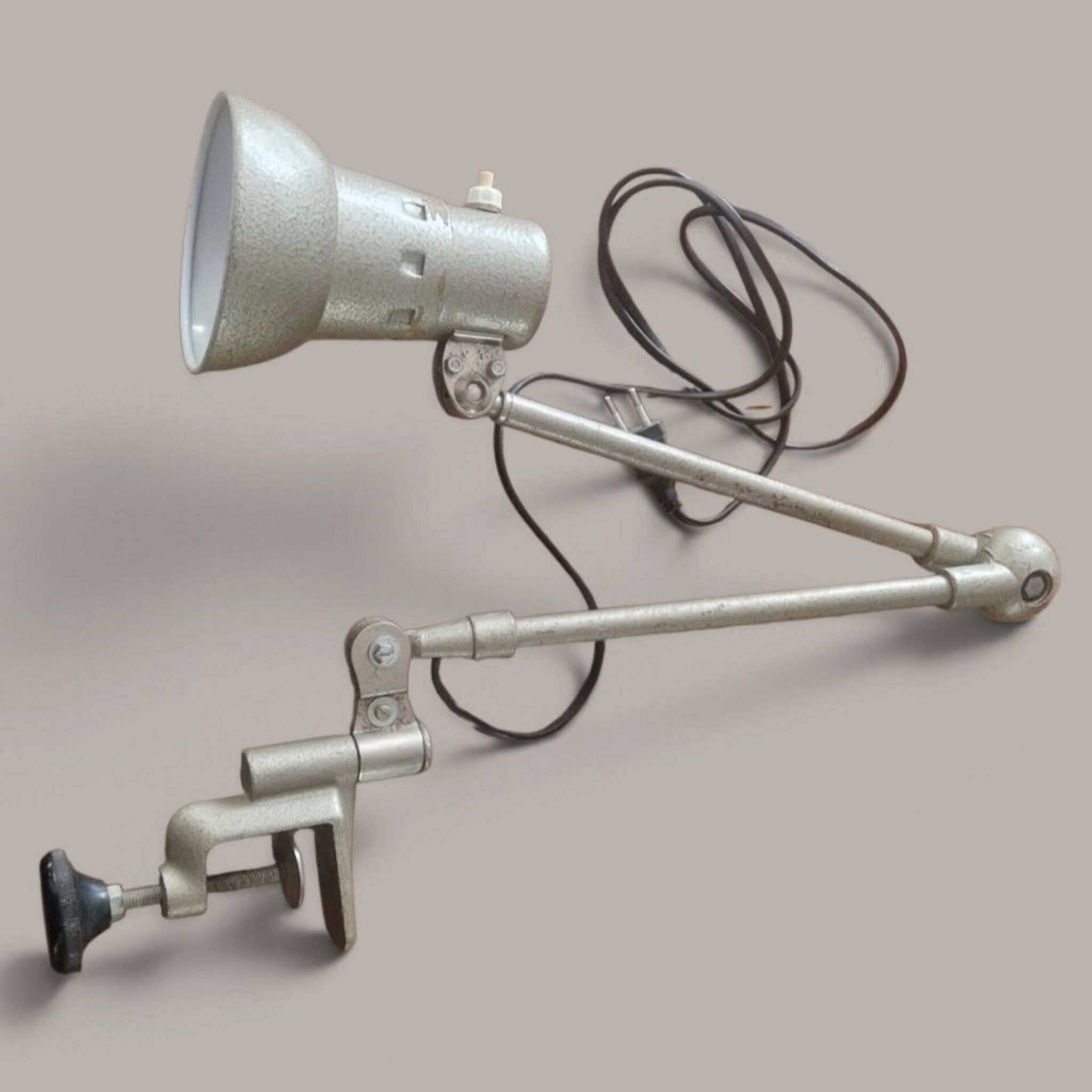Vintage industrial architect lamp lumina – 1950s/60s