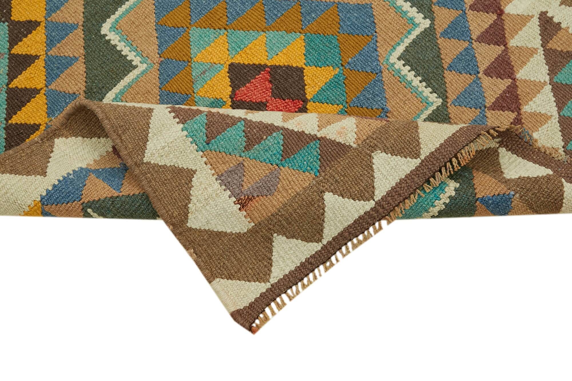 Turkish Handwoven Vintage Herki Kilim 95 cm x 360 cm
