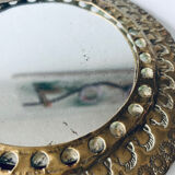 Round brass mirror