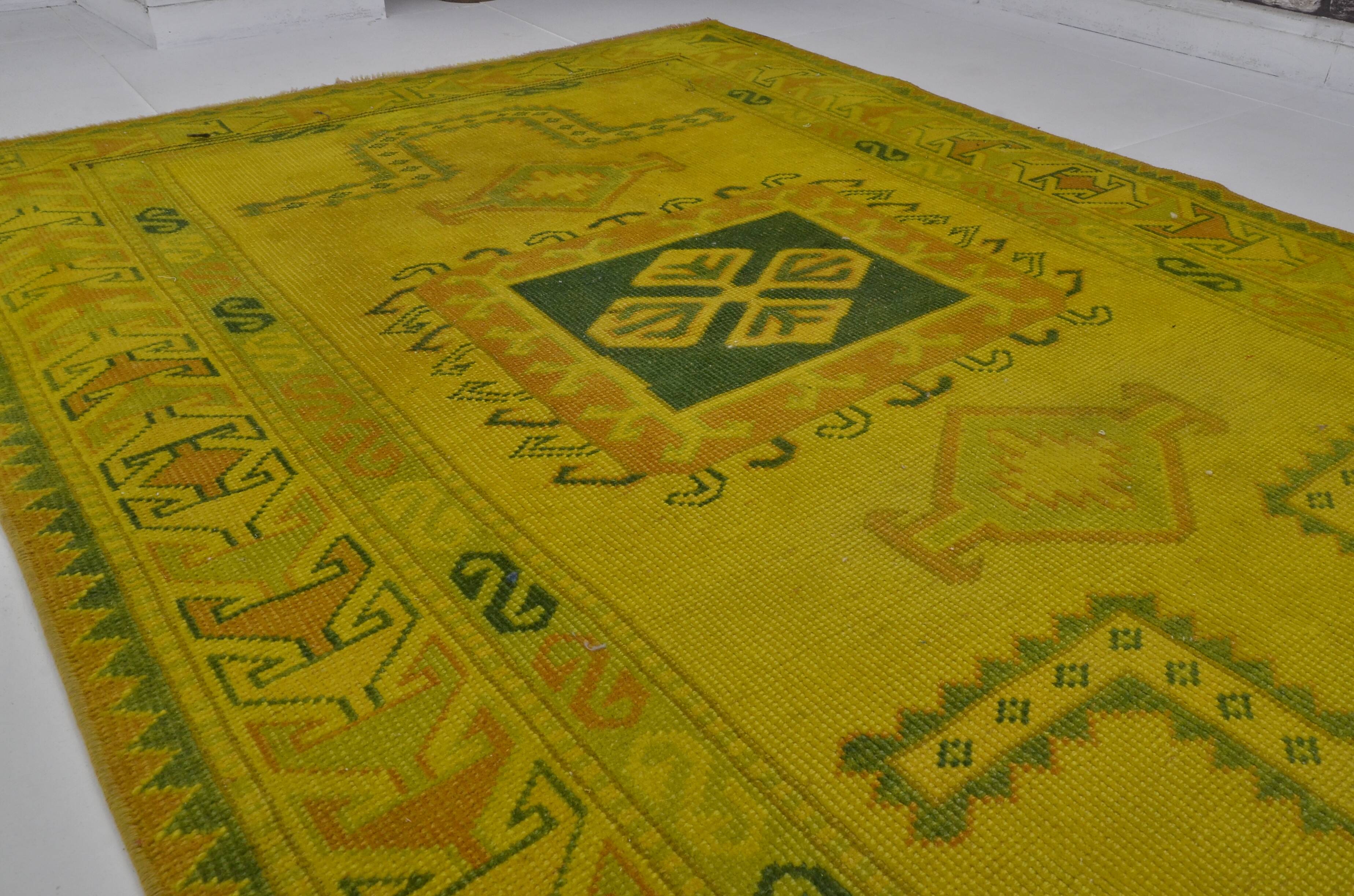 Oushak Decorative Anatolian Floral Wool Rug sku 3839