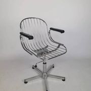 Vintage chrome swivel armchair