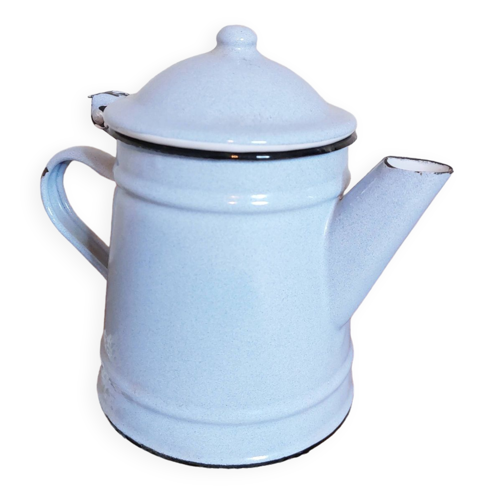 YUMIN 1,1 L CafetièRe éMailléE éMailléE à La Main, à Induction, CuisinièRe à Gaz, Rouge