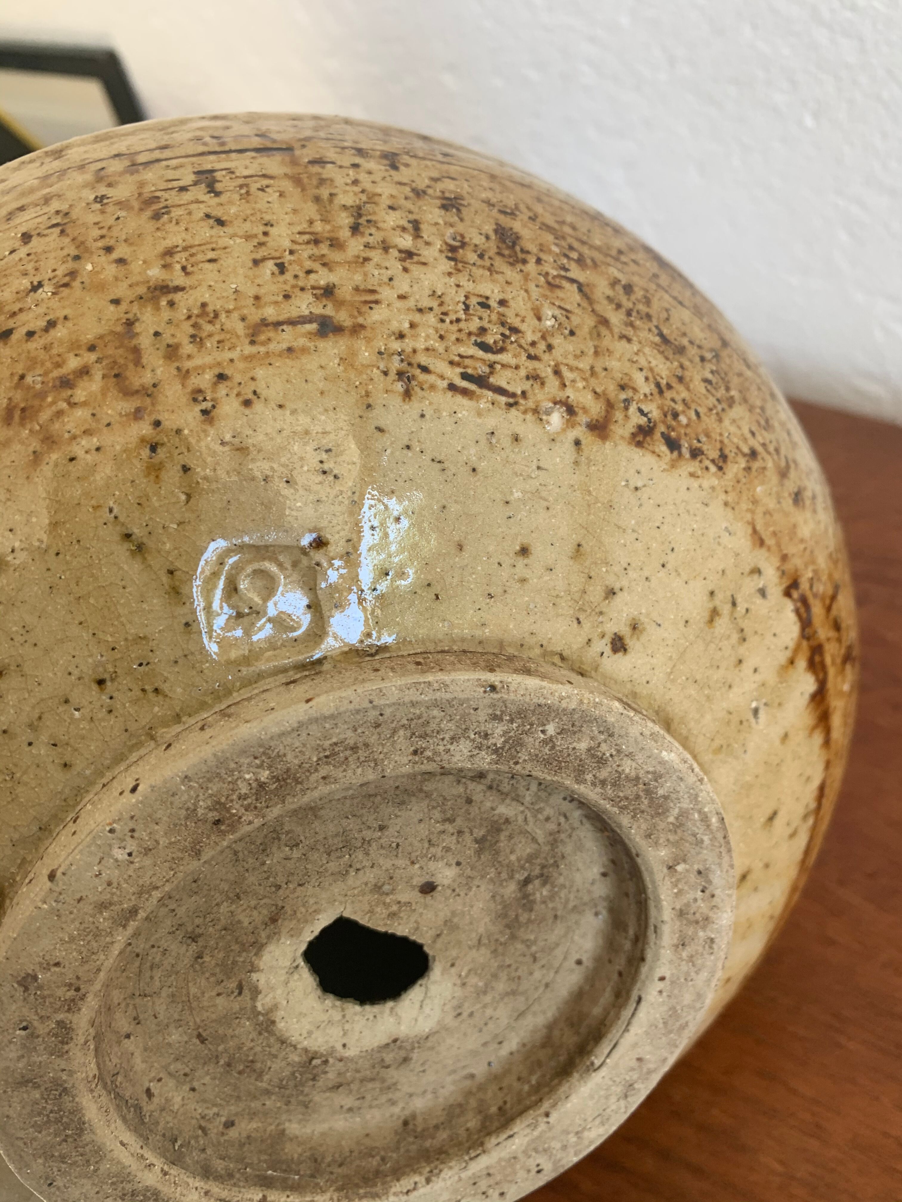 Vintage ceramic vase signed