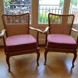Paire de fauteuils style Louis XV