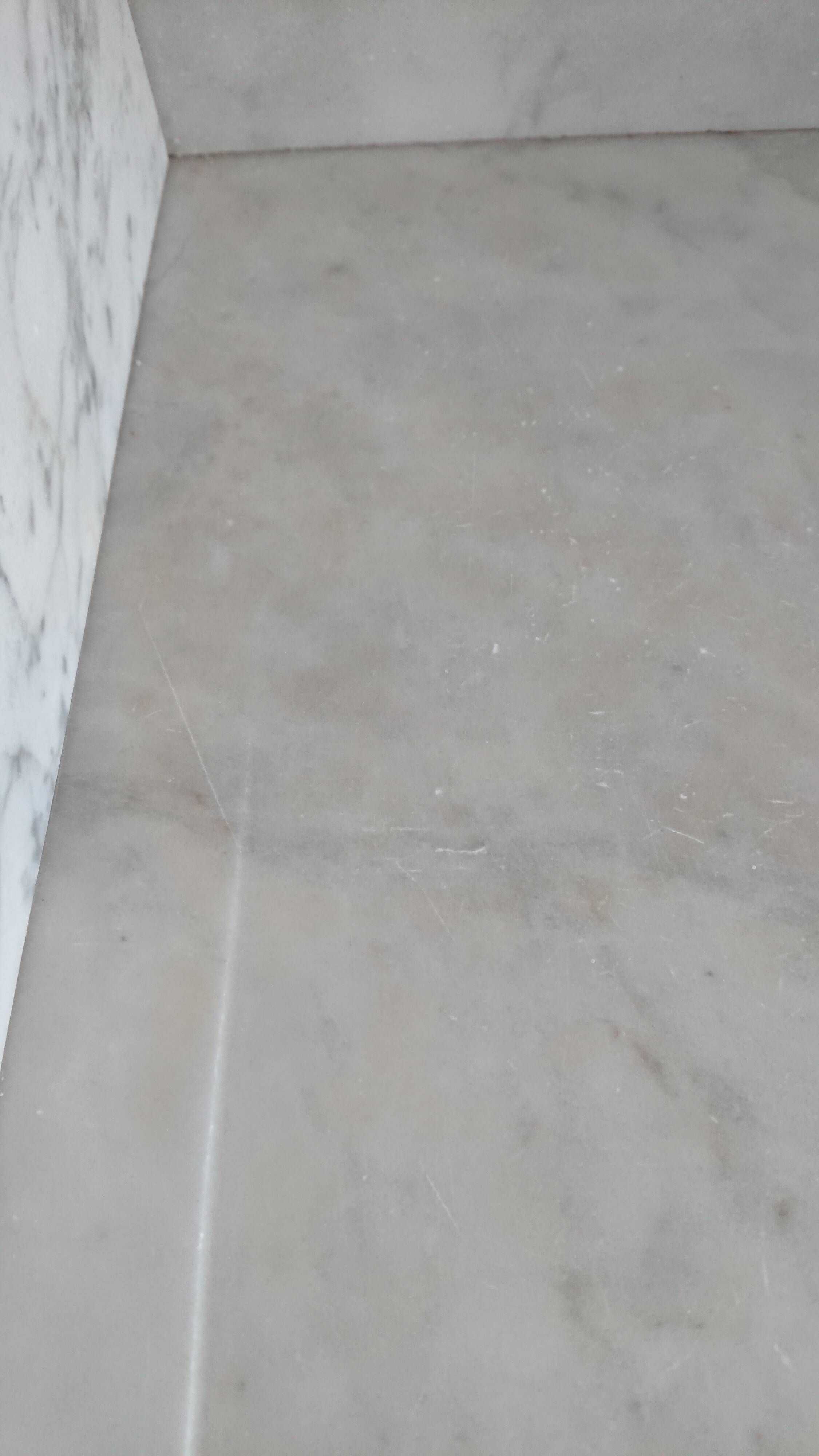 Toilet table on marble with cacker