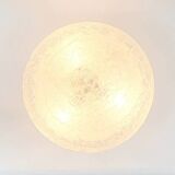 Large Mid-Century Modern Murano Ice Glass Flush Mount from Doria, 1960s