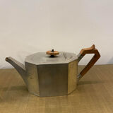 Art deco tea and coffee set in silver plated copper pewter craftsmen