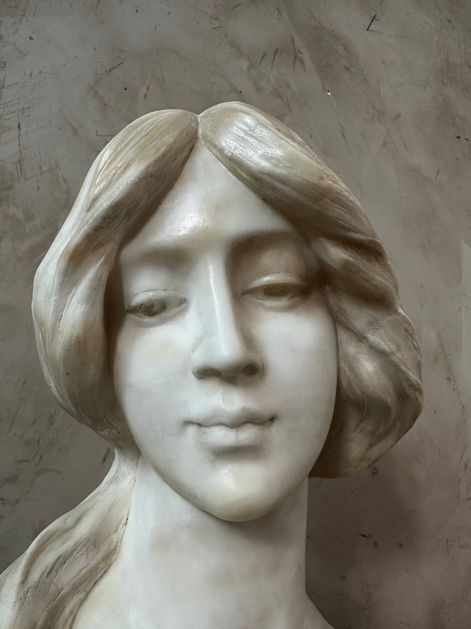 Marble bust of a woman